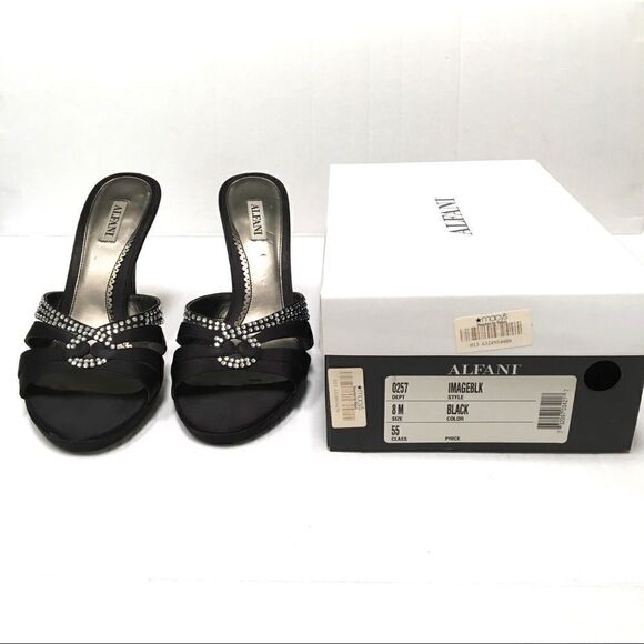 Alfani rhinestone twist slip on heels 8M - Picture 2 of 13